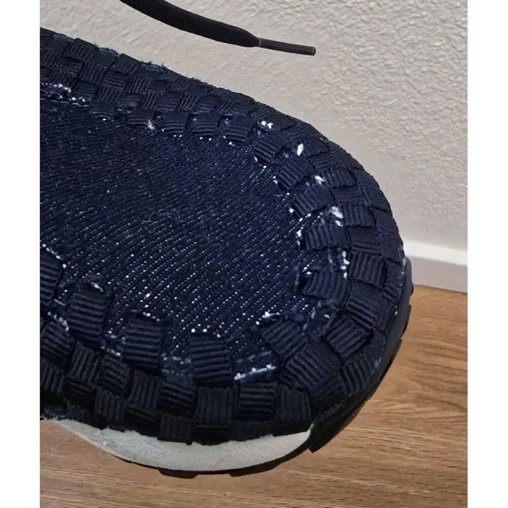 Nike Women's Air Footscape Woven Raw HF1759-400 Blue Size 8